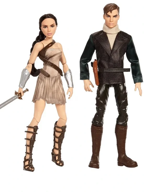 Wonder Woman And Steve Trevor 2-Pack Doll Figures NEW - Picture 4 of 8